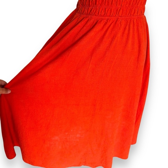 MVN The Label Feast of Fire Midi Dress Orange Size US 10 - Picture 5 of 11